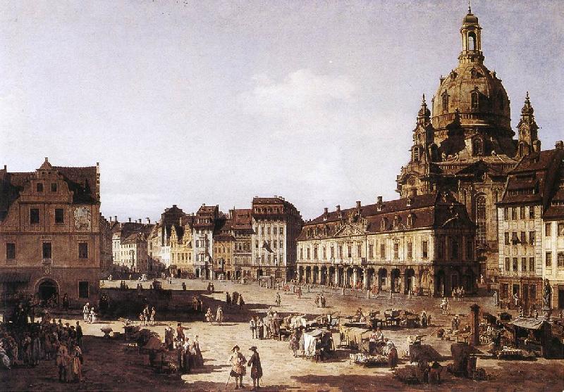 BELLOTTO, Bernardo New Market Square in Dresden Sweden oil painting art